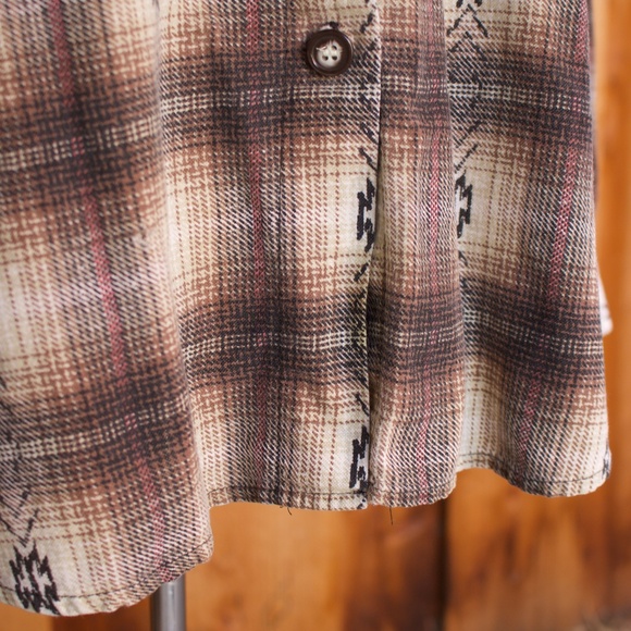 Vintage 90's Actif 100% Cotton Southwestern Button Down Shirt Made In The USA - Picture 8 of 17